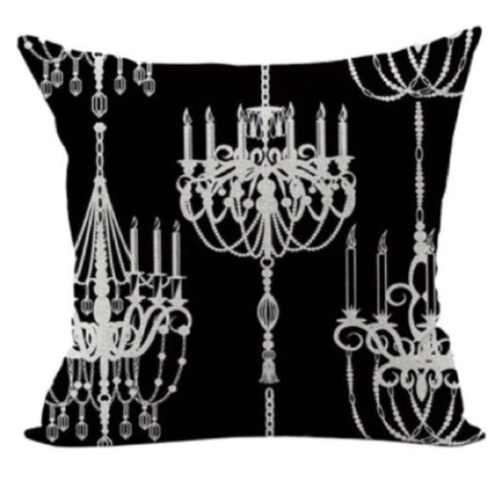 Black Chandelier Pillowcase